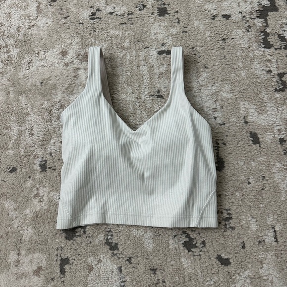Lululemon Align Ribbed Tank Top *Shine Size 2 - Bone Radiate Transparent Foil - Picture 1 of 4